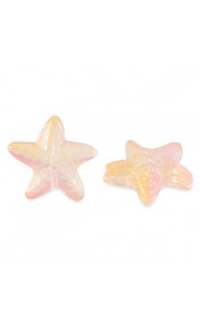 Glass bead 14mm Starfish - Peach pink
